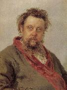 Mussorgsky portrait, Ilia Efimovich Repin